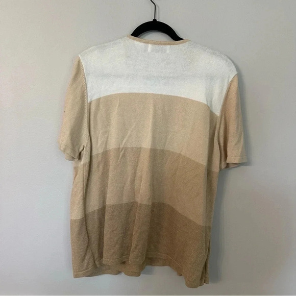 Alfred Dunner Women’s Short Sleeve Brown & White Floral Sweater Size XL GUC - Picture 8 of 8